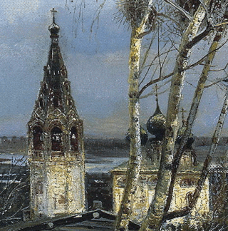  Памятники русской архитектуры на картине Саврасова