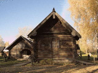  Дом Лоховой. Осень. Памятники архитектуры севера Центральной России