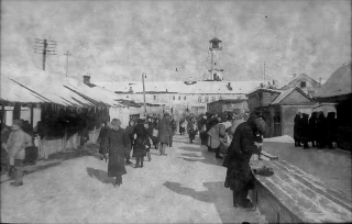  Послевоенная архитектура городского центра зимой