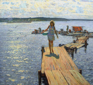  Деревянные мостки. Советская живопись
