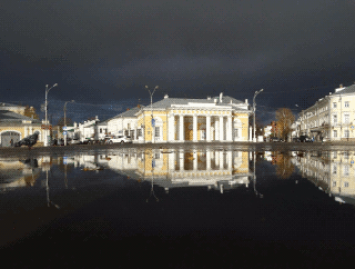 Город в лужах