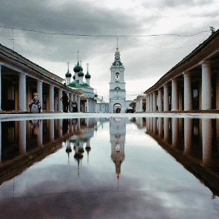  Улицы Костромы в лужах