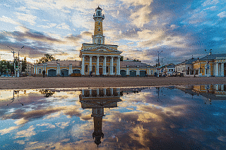  Кострома в лужах