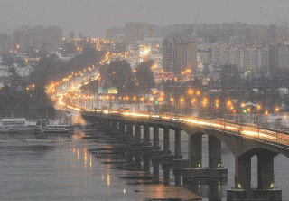  Вечерняя Кострома в осень к зиме