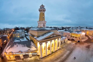  Кострома с высоты полета птиц зимой