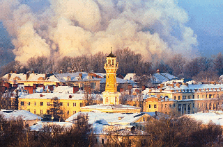  В плену снега и льда. Fire tower in winter