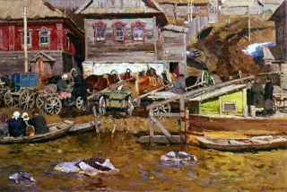  Река Кострома. Пейзажи в живописи. Kostroma river