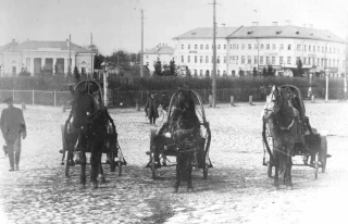  Гужевой пассажирский транспорт на старых Фотографиях